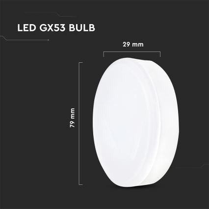 LED-lamp GX53/6,4W/230V 3000K
