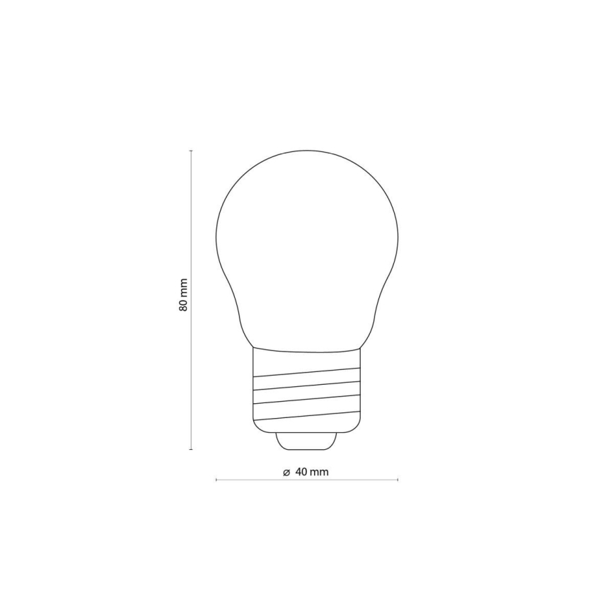 LED-lamp helder G45 E27/4,5W/230V 2200K