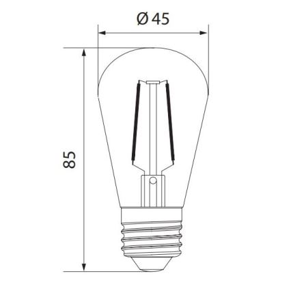 LED Lamp LEDSTAR CLASIC ST45 E27/1W/230V 3000K