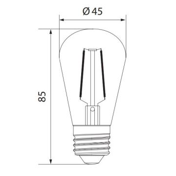 LED Lamp LEDSTAR CLASIC ST45 E27/2W/230V 3000K