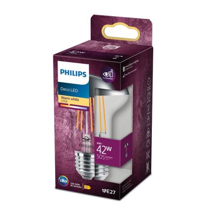 LED Lamp met bolvormige spiegelkap Philips DECO E27/4W/230V 2700K