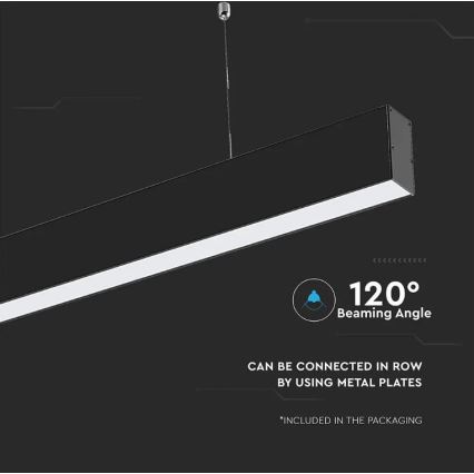 LED-kroonluchter aan kabel SAMSUNG CHIP LED/40W/230V 4000K zwart