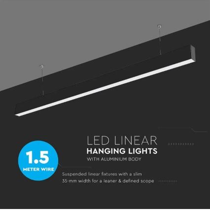 LED-kroonluchter aan kabel SAMSUNG CHIP LED/40W/230V 4000K zwart