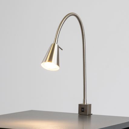 LED-lamp met klem 1xGU10/4,7W/230V mat chroom