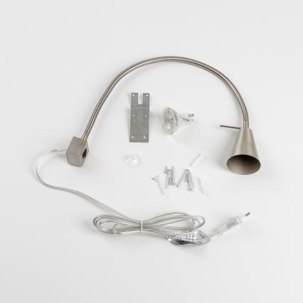 LED-lamp met klem 1xGU10/4,7W/230V mat chroom