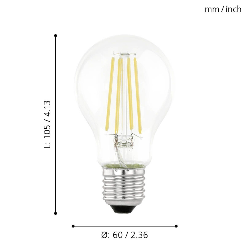 LED-lamp met schemersensor VINTAGE A60 E27/6W/230V 3000K - Eglo 11886