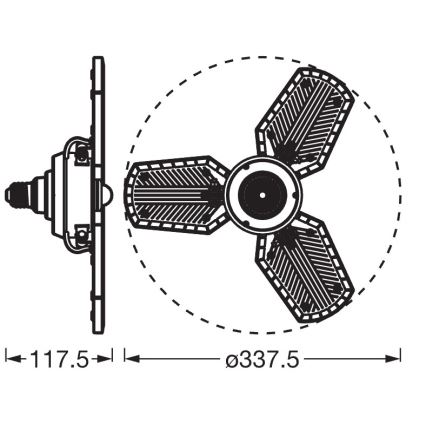 LED-lamp met sensor HIGHBAY E27/40W/230V 4000K - Osram
