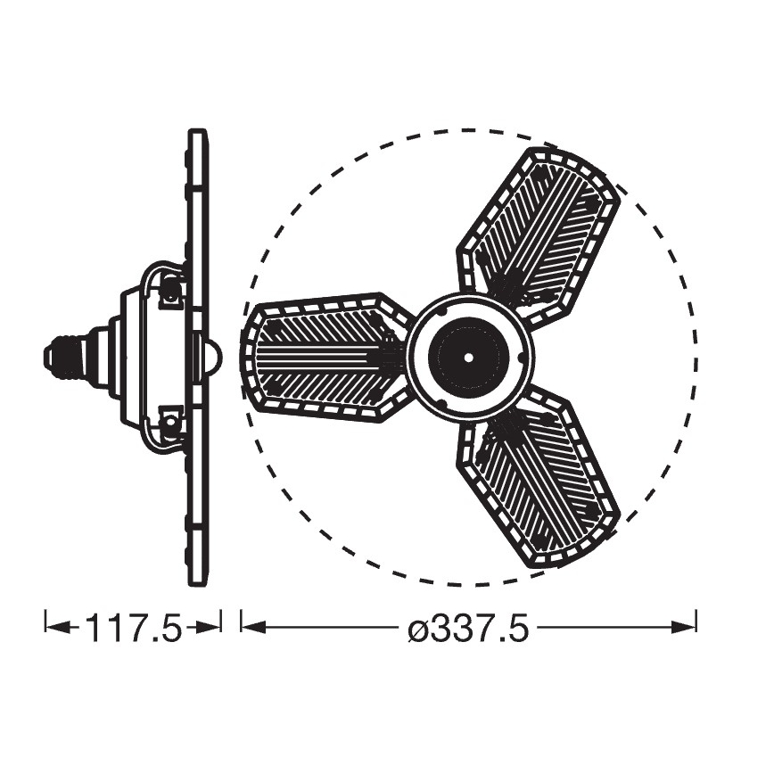 LED-lamp met sensor HIGHBAY E27/40W/230V 4000K - Osram