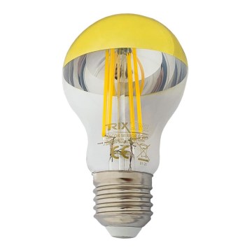 LED-lamp met spiegelkap DECOR MIRROR A60 E27/8W/230V 4200K goudkleurig