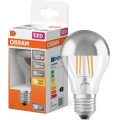 LED-lamp met spiegelkap FILAMENT E27/6,5W/230V 2700K zilverkleurig- Osram