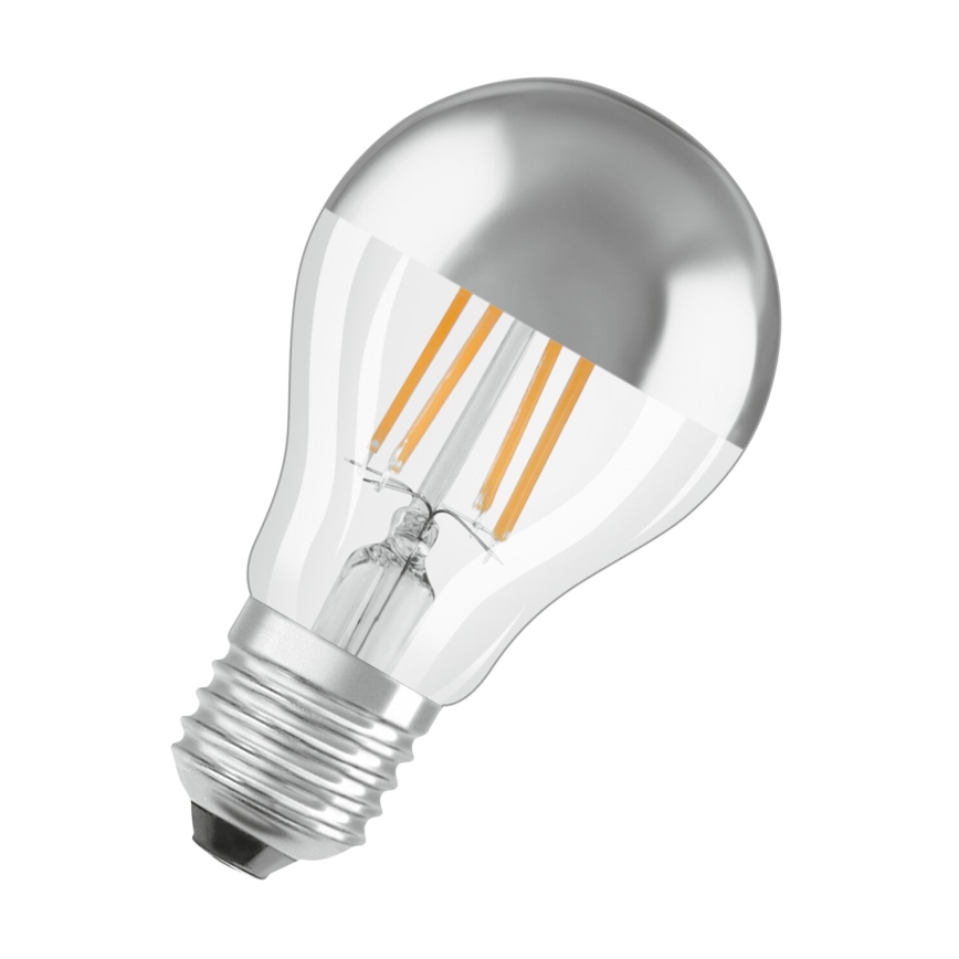 LED-lamp met spiegelkap FILAMENT E27/6,5W/230V 2700K zilverkleurig- Osram