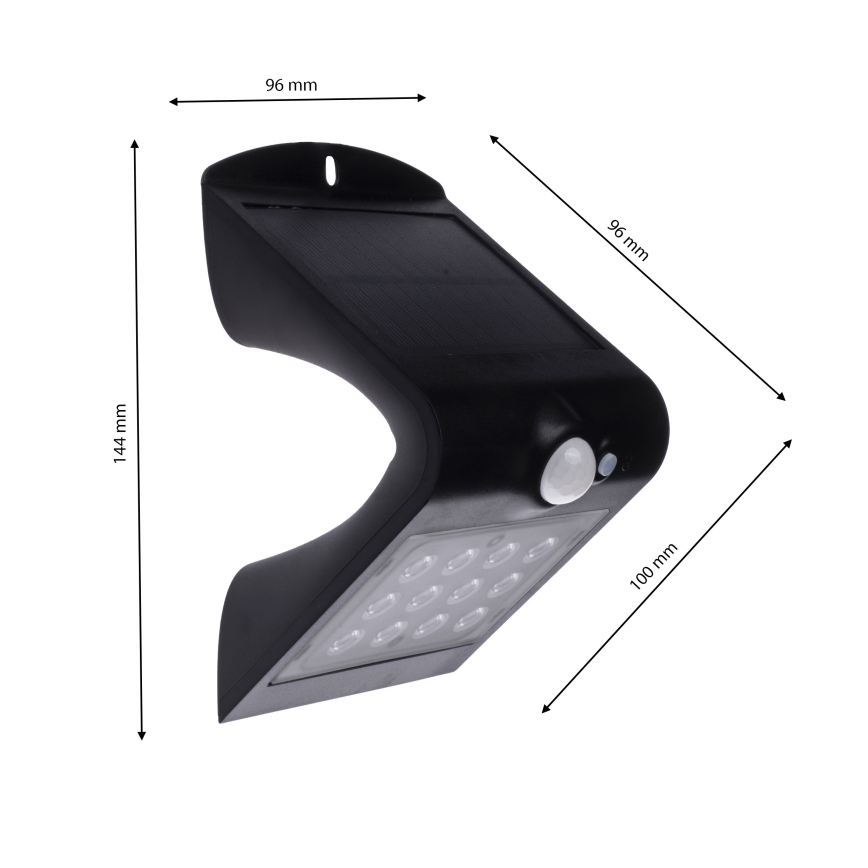 LED-lamp op zonne-energie met bewegingssensor LED/1,5W/1200 mAh 3,7V IP65