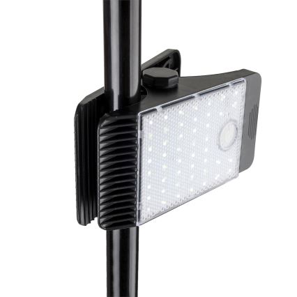 LED Solar lamp met een bewegings- en schemersensor CLIPS LED/4W/1200 mAh 3,7V IP44 zwart