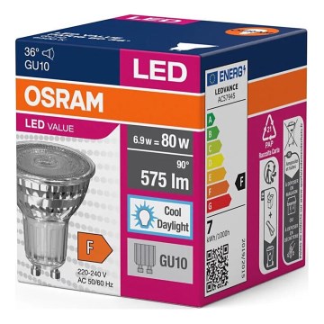 LED Lamp PAR16 GU10/6,9W/230V 6500K - Osram