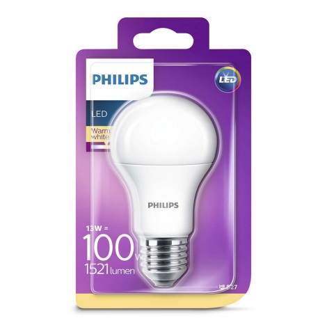 LED Lamp Philips E27/13W/230V 2700K