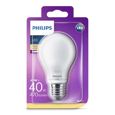 LED Lamp Philips E27/4,5W/230V 2700K