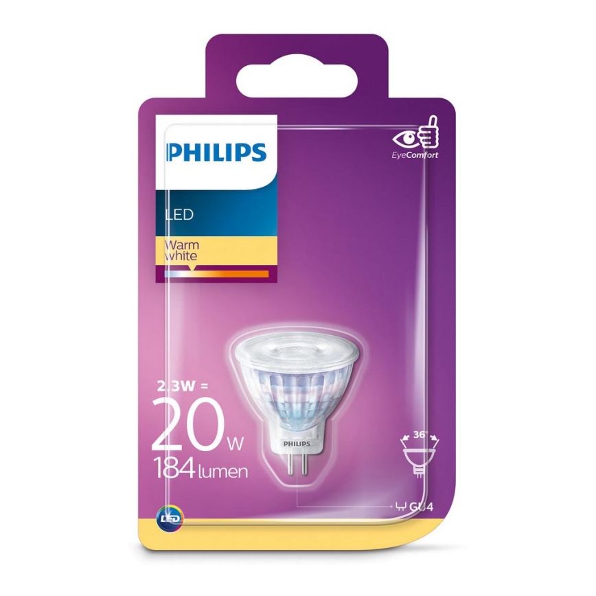 LED Lamp Philips GU4/2,3W/12V 2700K