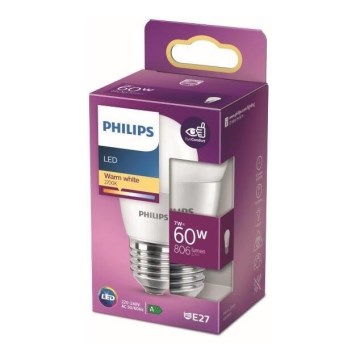 LED Lamp Philips P48 E27/7W/230V 2700K