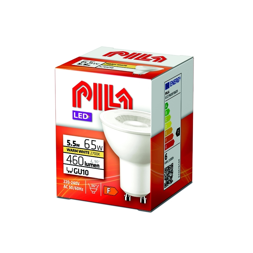 LED Lamp Philips Pila PAR16 GU10/5,5W/230V 2700K