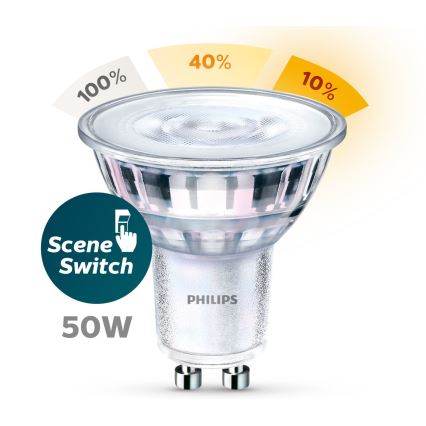 LED Lamp Philips SCENE SWITCH GU10/5W/230V 2200K-2700K