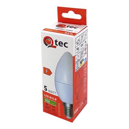 LED Lamp Qtec C35 E14/5W/230V 2700K