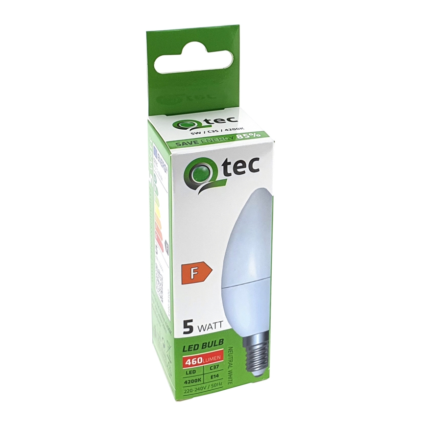 LED Lamp Qtec C35 E14/5W/230V 4200K