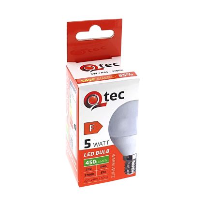 LED Lamp Qtec P45 E14/5W/230V 2700K