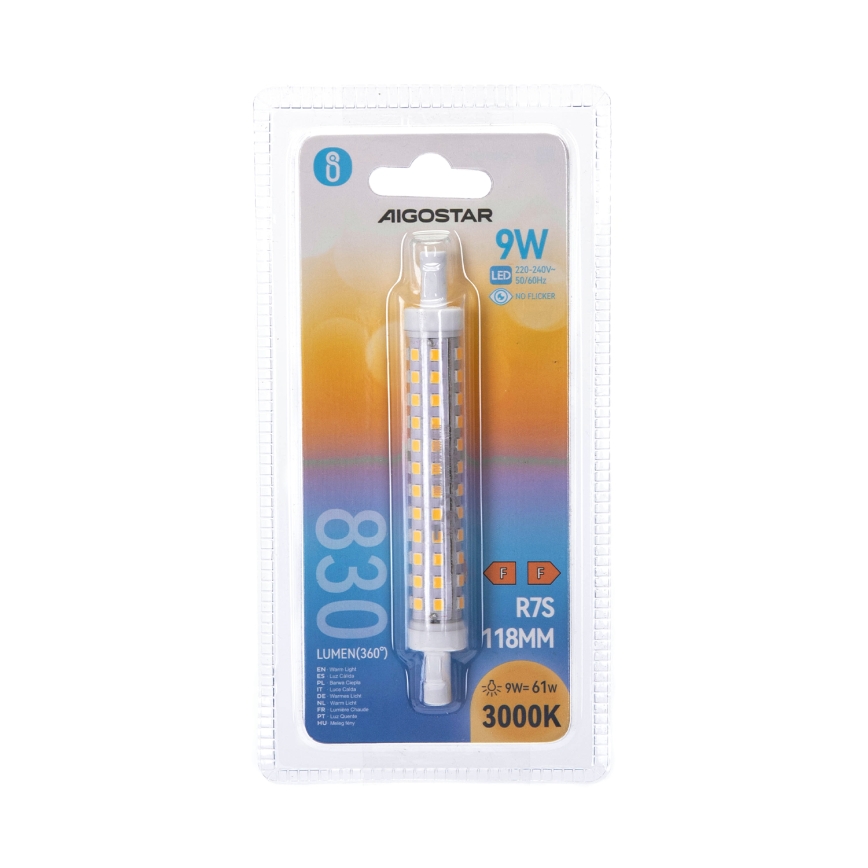 LED-lamp R7S/9W/230V 3000K - Aigostar
