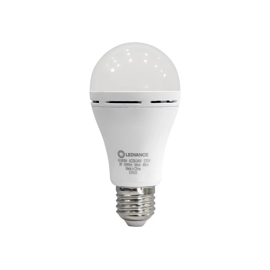LED Lamp RECHARGEABLE A60 E27/8W/230V 2700K - Ledvance