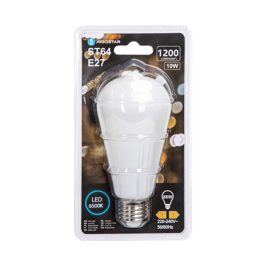 LED-lamp ST64 E27/10W/230V 320° 6500K - Aigostar