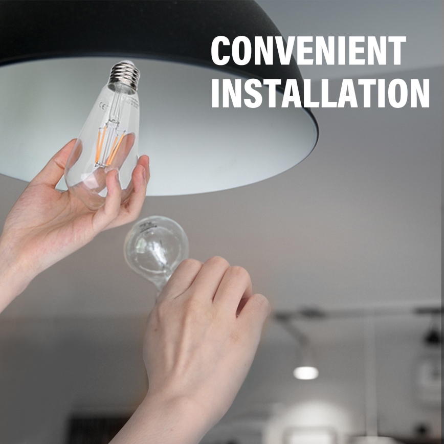 LED lamp ST64 E27/8W/230V 2700K - Aigostar