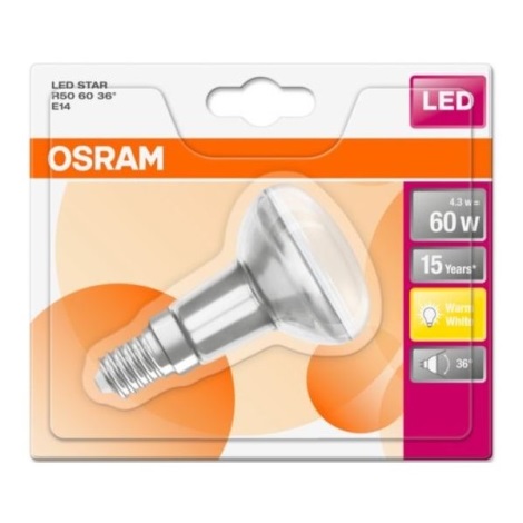 LED Lamp STAR E14/4,3W/230V 2700K - Osram