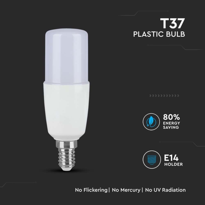 LED Lamp T37 E14/9W/230V 2700K