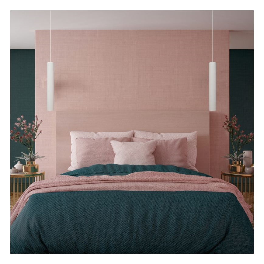 LED-kroonluchter aan kabel TUBA 1xGU10/4,8W/230V wit