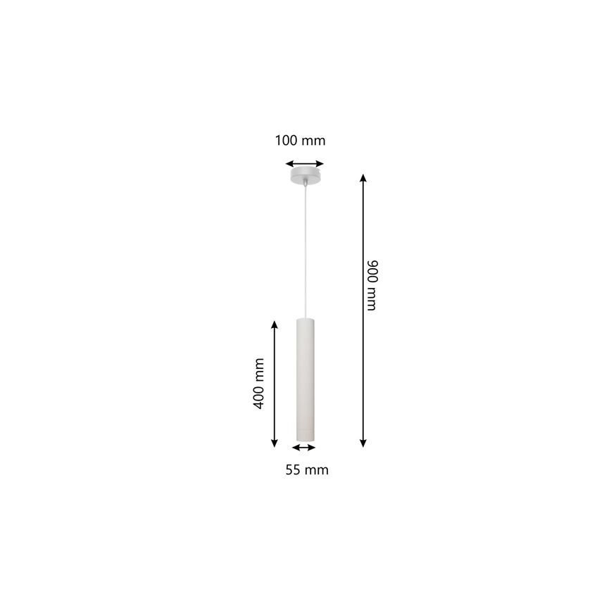 LED-kroonluchter aan kabel TUBA 1xGU10/4,8W/230V wit