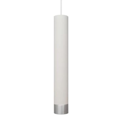 LED-kroonluchter aan kabel TUBA 1xGU10/4,8W/230V wit/glanzend chroom