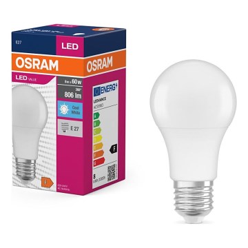 LED Lamp VALUE A60 E27/8W/230V 4000K - Osram