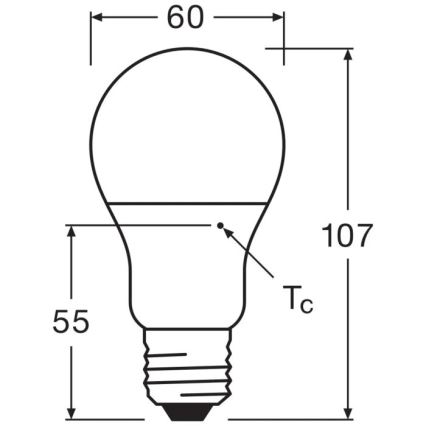 LED Lamp VALUE A60 E27/8W/230V 4000K - Osram