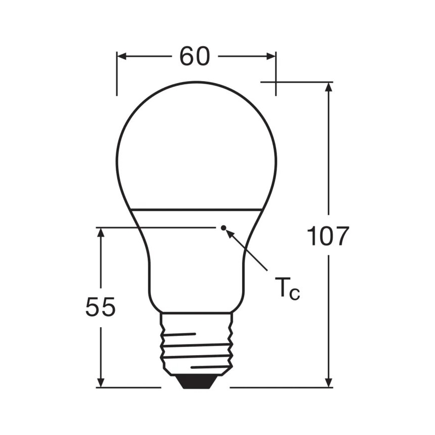 LED Lamp VALUE A60 E27/8W/230V 4000K - Osram