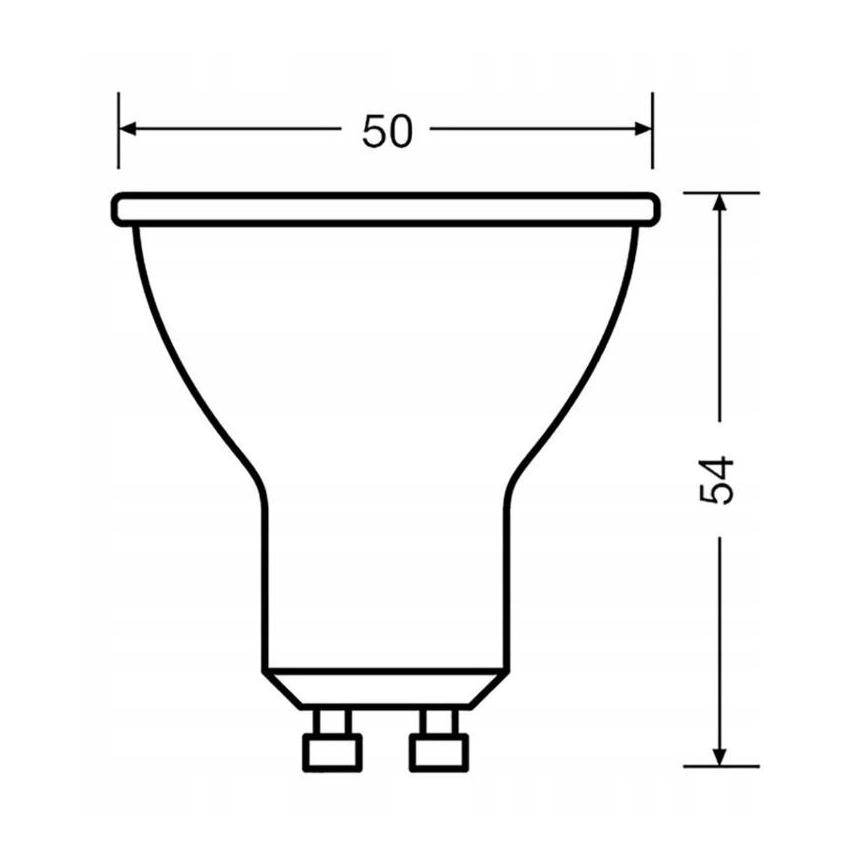 LED Lamp VALUE PAR16 GU10/4,5W/230V 2700K 36° zwart - Osram