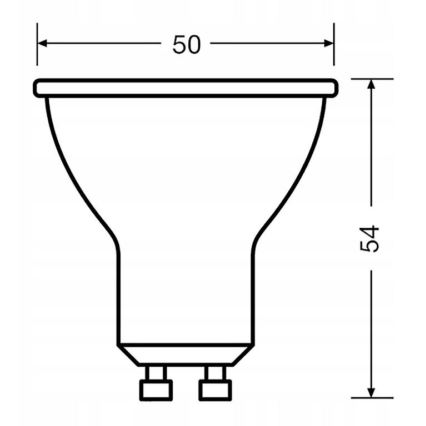 LED Lamp VALUE PAR16 GU10/6,9W/230V 2700K 36° zwart - Ledvance