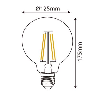 LED Lamp E27/7W/230V 4000K - Globo