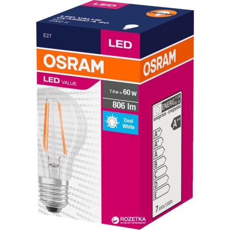 LED Lamp VINTAGE E27/7W/230V 4000K - Osram