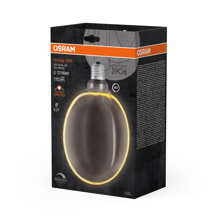 Dimbare LED-filamentlamp VINTAGE FILAMENT E27/4W/230V 1800K - Osram