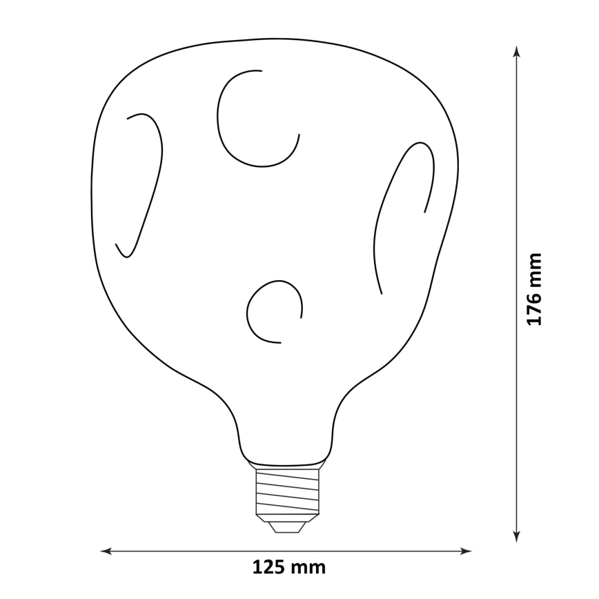 LED-lamp VINTAGE FILAMENT G125 E27/2,4W/230V 1800K