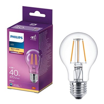 LED Lamp VINTAGE Philips A60 E27/4,3W/230V 2700K