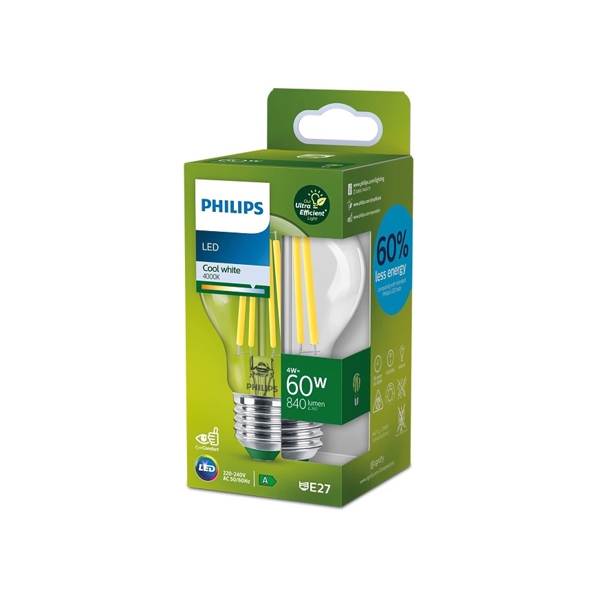 LED Lamp VINTAGE Philips A60 E27/4W/230V 4000K