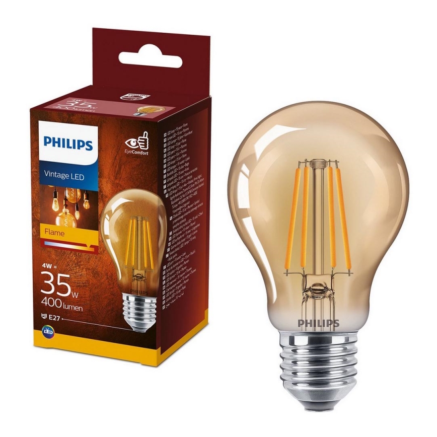 LED Lamp VINTAGE Philips A60 E27/4W/230V