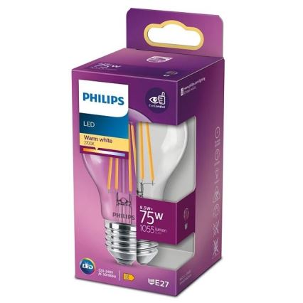 LED Lamp VINTAGE Philips A60 E27/8.5W/230V 2700K