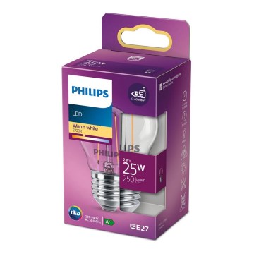 LED Lamp VINTAGE Philips P45 E27/2W/230V 2700K